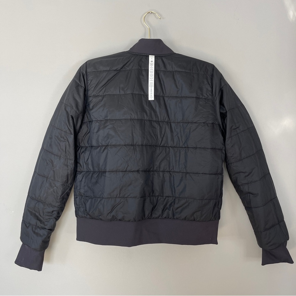 Lululemon Women’s Non-Stop Bomber Jacket. Black. Size 8. Reversible. - Picture 10 of 11